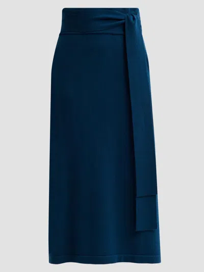 Ramy Brook Abby Wool Midi Skirt In Blue