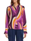 Ramy Brook Women's Abstract-print Viscose Button-up Shirt In Multi