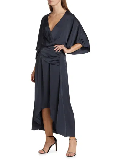 Ramy Brook Women's Adiel Satin Maxi Dress In Blue