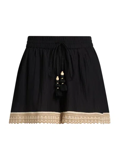 Ramy Brook Women's Adrienne Cotton Cover-up Shorts In Black