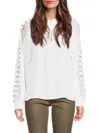 Ramy Brook Women's Agatha Raglan Lace Top In White