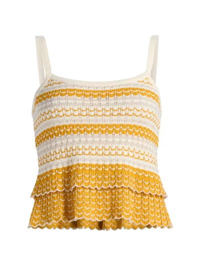 Ramy Brook Alina Knit Sleeveless Top In Yellow