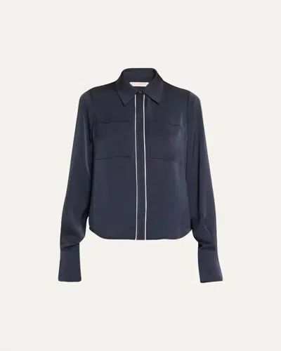 Ramy Brook Women's Aliza Button-front Shirt In Navy In Blue