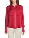 Ramy Brook Victoria Silk-blend Blouse In Soiree Red