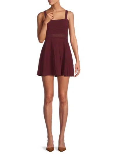 Ramy Brook Women's Althea Square-neck Minidress In Burgundy