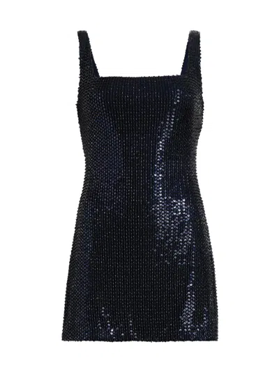 Ramy Brook Andrea Beaded Sequin Mini Dress In Navy In Blue
