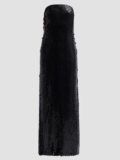 Ramy Brook Angel Strapless Sequin Column Gown In Black