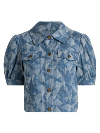 Ramy Brook Women's Angelica Geometric Denim Jacket