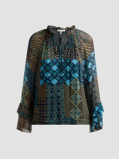 Ramy Brook Women's Anya Multi-print Blouse In Navy Multi