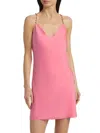 Ramy Brook Women's Aria Bead-embellished Mini-slipdress In Pink