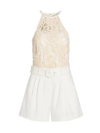 Ramy Brook Women's Aubree Textured Romper In White