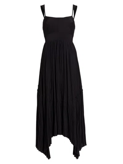 Ramy Brook Women's August Pleated Maxi Dress In Black
