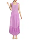 Ramy Brook Women's Baylor Pleated Blouson Maxi Dress In Light Amethyst