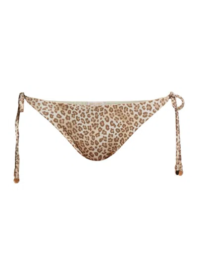 Ramy Brook Women's Benni Leopard Print Bikini Bottom In Multi