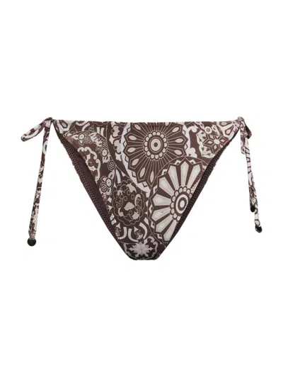 Ramy Brook Benni Print Side Tie Bikini Bottoms In Multi