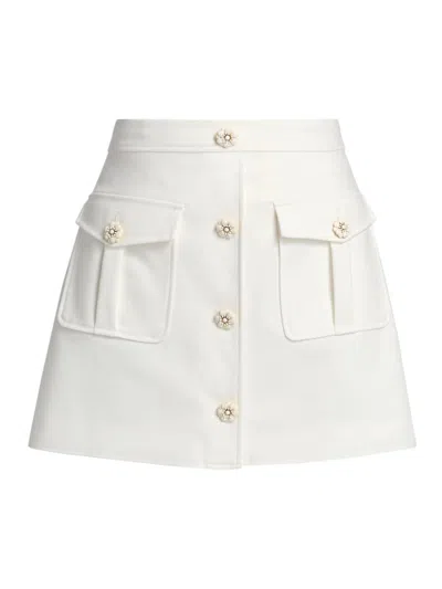 Ramy Brook Women's Briella Cotton-blend Miniskirt In White