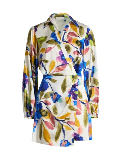 Ramy Brook Women's Carolyn Floral Wrap-style Minidress In Multi