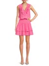 Ramy Brook Women's Carson Blouson Minidress In Bright Raspberry