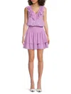 Ramy Brook Women's Carson Blouson Minidress In Light Amethyst