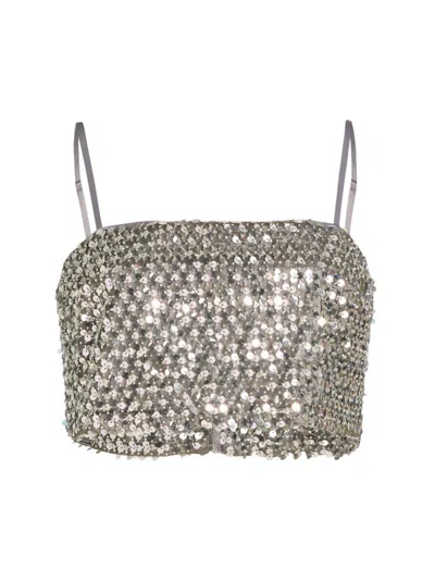 Ramy Brook Women's Cassandra Sequined Crop Top