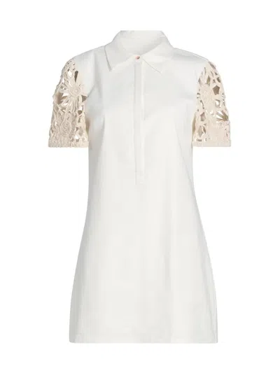 Ramy Brook Celine Linen Blend Minidress In White