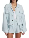 Ramy Brook Chelsea Snap Front Jacket In Crystal Blue In Blue
