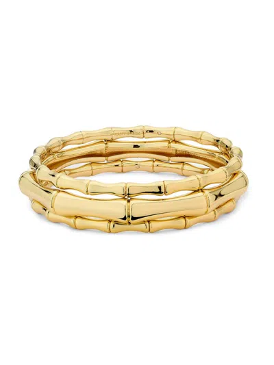 Ramy Brook Women's Chiara 3-piece Goldtone Bamboo Bangle Set