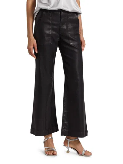 Ramy Brook Women's Clifford Cropped Metallic Jeans In Black