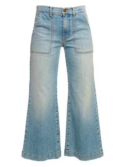 Ramy Brook Women's Clifford Wide-leg Crop Jeans In Blue