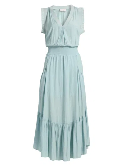 Ramy Brook Women's Coco Solid Midi-dress In Blue