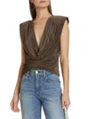 Ramy Brook Women's Consuela Draped Metallic Cowlneck Top In Multi