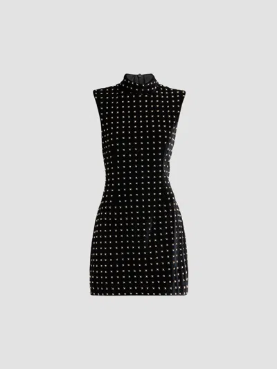 Ramy Brook Women's Courtney Embellished Velvet Sheath Mini Dress In Black
