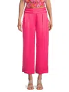 Ramy Brook Women's Cropped Satin Wide-leg Pants