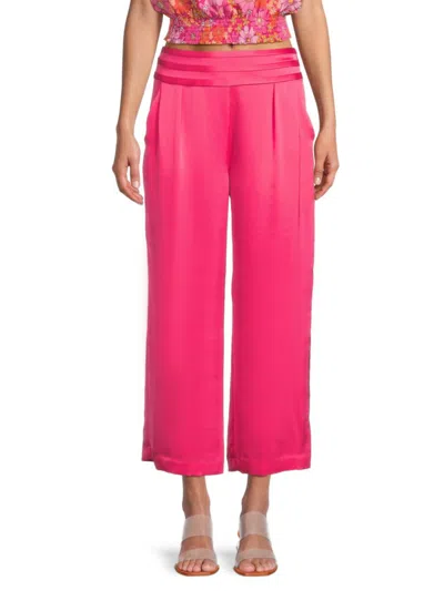 Ramy Brook Women's Cropped Satin Wide-leg Pants