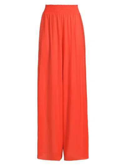 Ramy Brook Women's Dario Lace-side Pants In Red