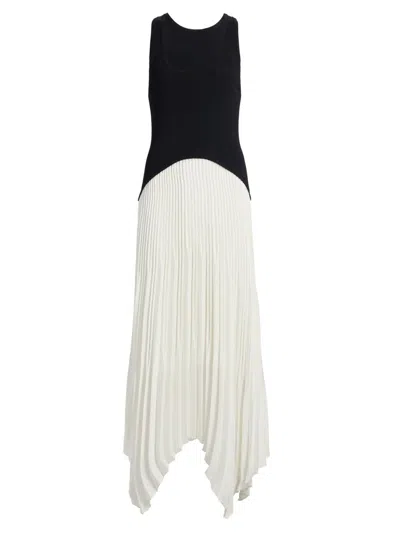 Ramy Brook Davinia Pleated Drop-waist Maxi Dress In White