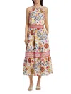 Ramy Brook Women's Delia Floral Cotton-blend Halterneck Midi-dress In Multi