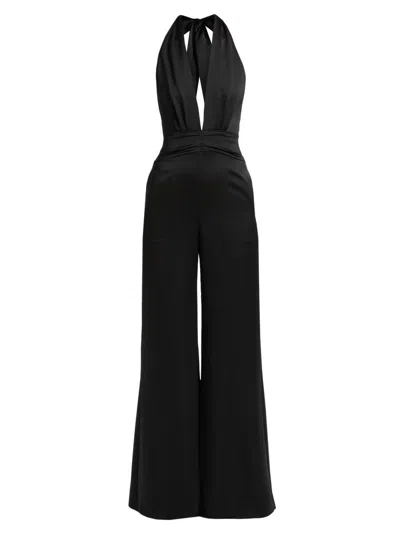 Ramy Brook Women's Desiree Satin Jumpsuit In Black