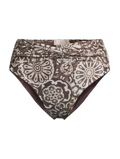 Ramy Brook Women's Dina Geomectric-print Bikini Bottom In Multi