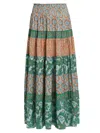 Ramy Brook Dorotha Mixed Print Maxi Skirt