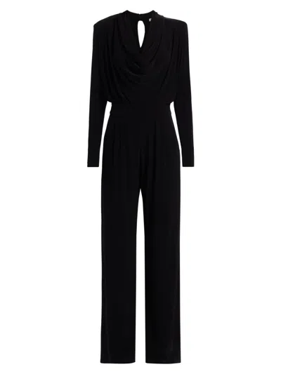 Ramy Brook Women's Eden Cowlneck Long-sleeve Jumpsuit In Black