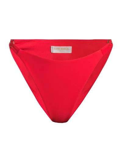 Ramy Brook Women's Elli Bikini Bottom In Red