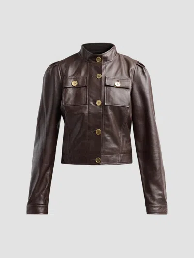 Ramy Brook Women's Elsa Leather Jacket In Heritage Brown