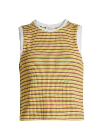 Ramy Brook Women's Elyse Striped Crewneck Sleeveless Top