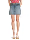 Ramy Brook Women's Embroidered Denim Miniskirt In Blue