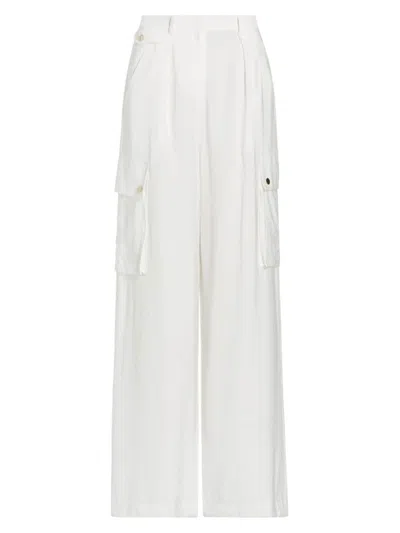 Ramy Brook Women's Emil Wide-leg Cargo Pants In Ivory