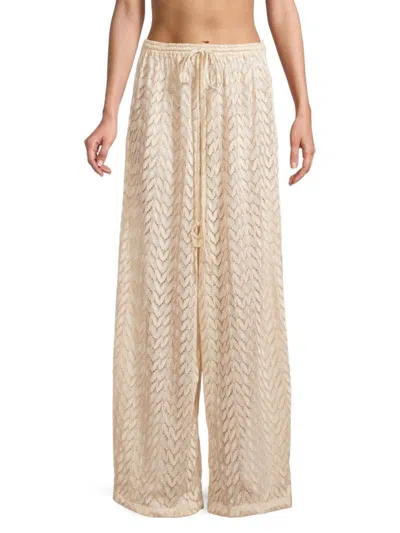 Ramy Brook Women's Eve Chevron Cover-up Pants In Sand Chevron