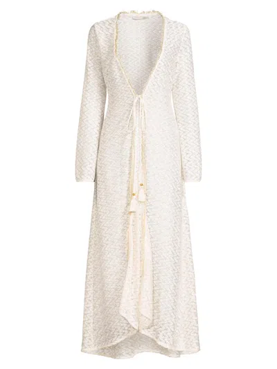 Ramy Brook Women's Fatima Metallic Chevron Caftan