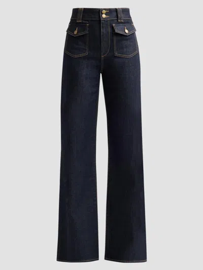 Ramy Brook Women's Fay Flap Pocket Flare Jeans In Blue