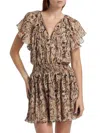 Ramy Brook Women's Felicia Crinkled Minidress In Brown